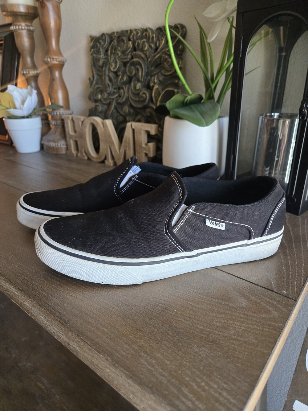 Vans Slip-On Canvas Shoes in Black